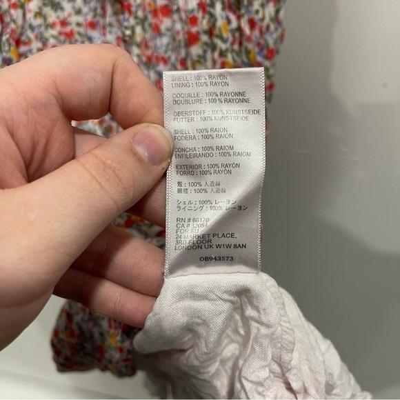 Urban Outfitters Off The Shoulder Ditsy Floral Smock Dress Flowy Medium - Picture 9 of 10